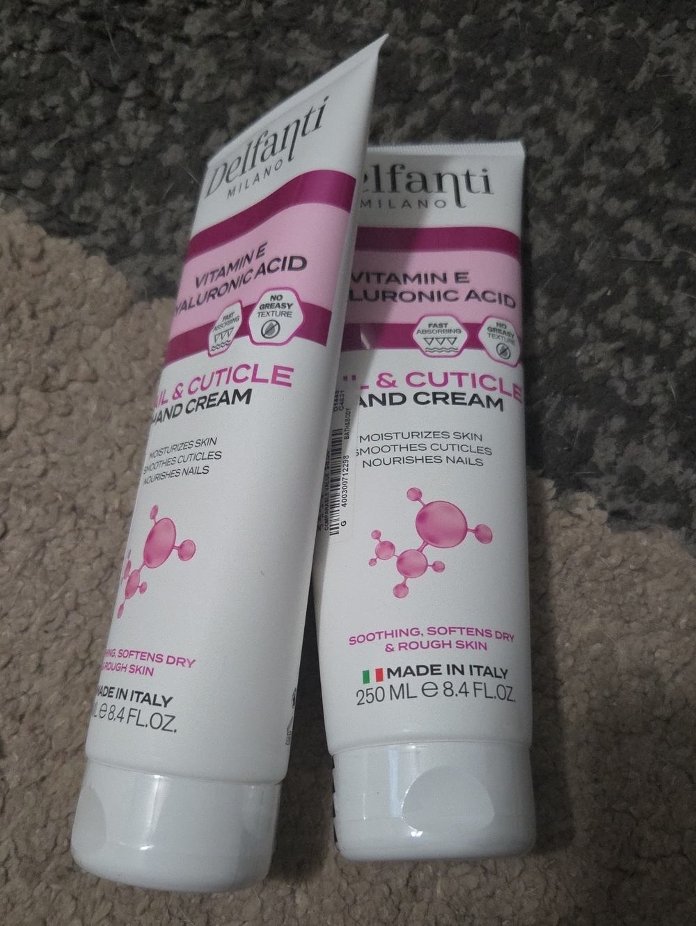 Pink Hand & Cuticle Cream with Vitamin E & Hyaluronic Acid